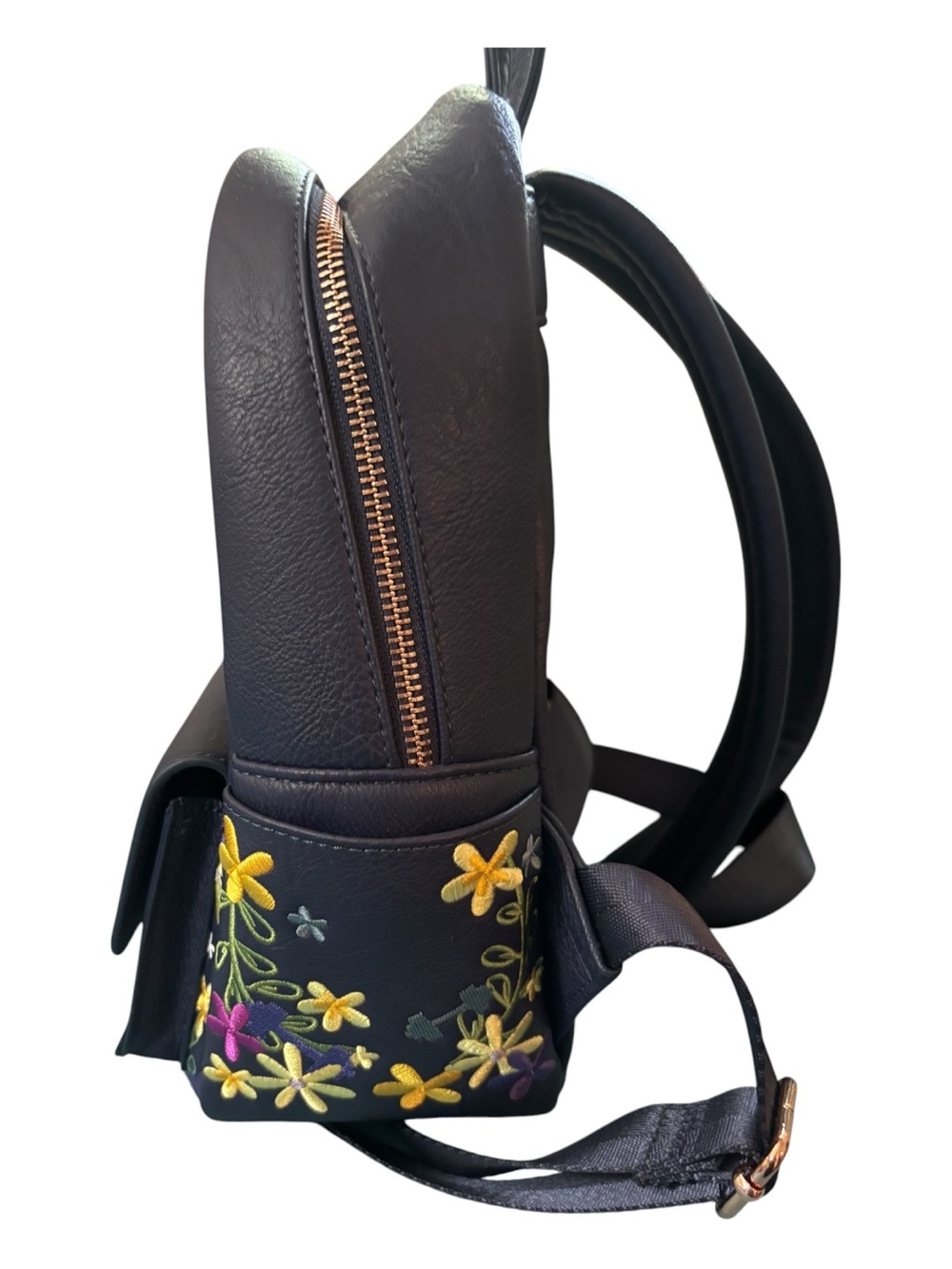 Loungefly Black Floral Disney Parks Mini Backpack - Picture 3 of 6